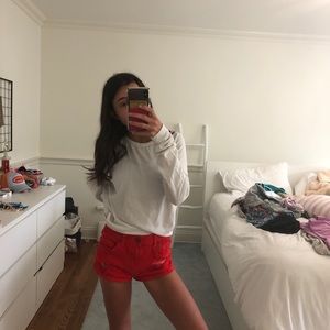 Cutest and most fun red distressed shorts